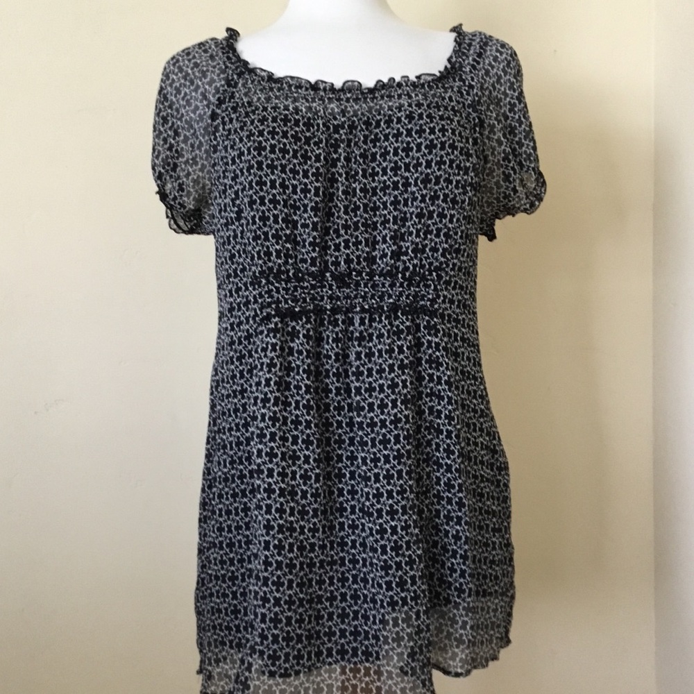 Motherhood Top Blouse Sheer Black & White Size XL - Picture 1 of 7